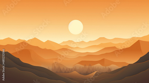 Sunrise over Majestic Mountain Peaks