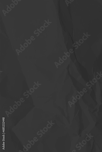 Black clean crumpled paper