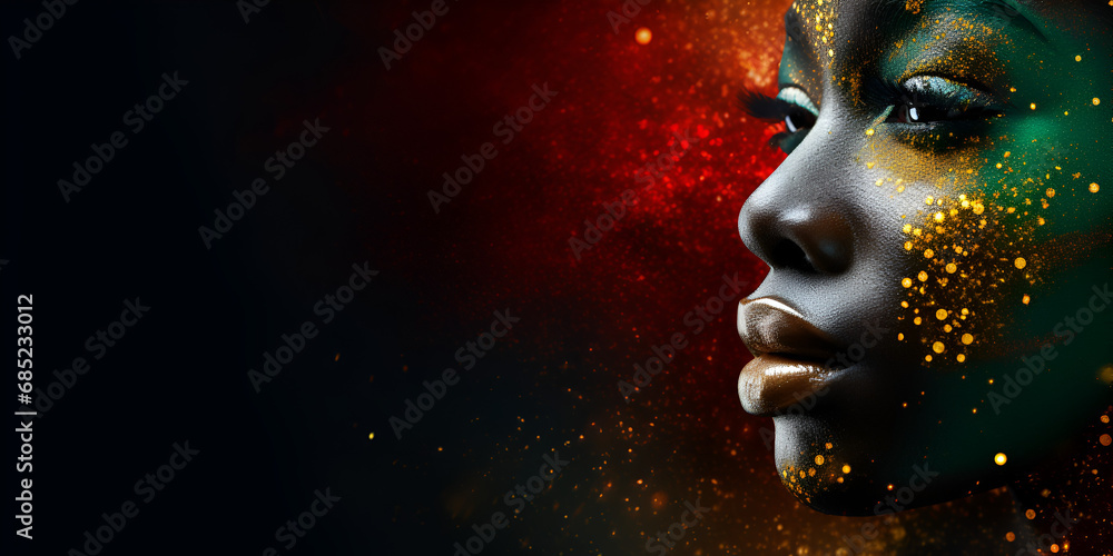 a woman's lips with water droplets on her lips, lips and lipstick HD 8K wallpaper Stock Photographic Image, lips with smudged red lipstick, generative AI

