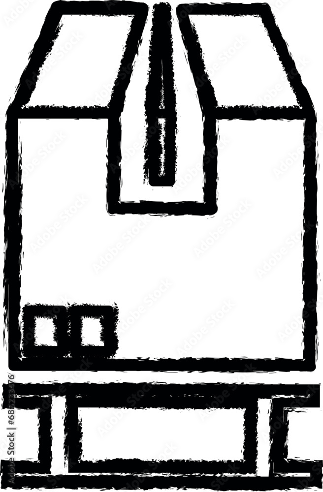 parcel on flights outline icon grunge style vector parcel on flights outline icon grunge style vector