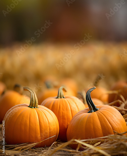 pumpkins on the ground