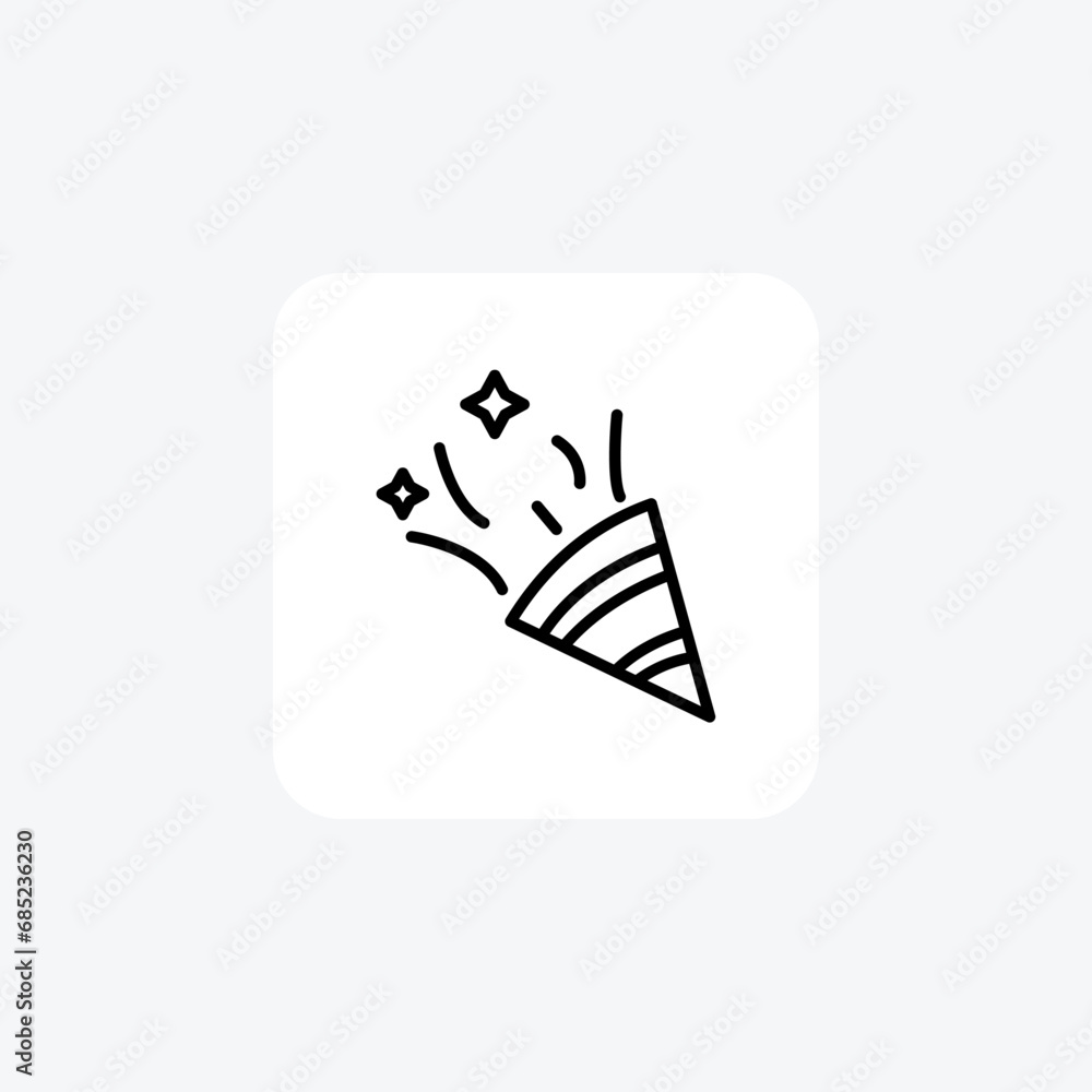 Streamers, Party Decor, Line Icon, Outline icon, vector icon, pixel perfect icon Streamers, Party Decor, Line Icon, Outline icon, vector icon, pixel perfect icon