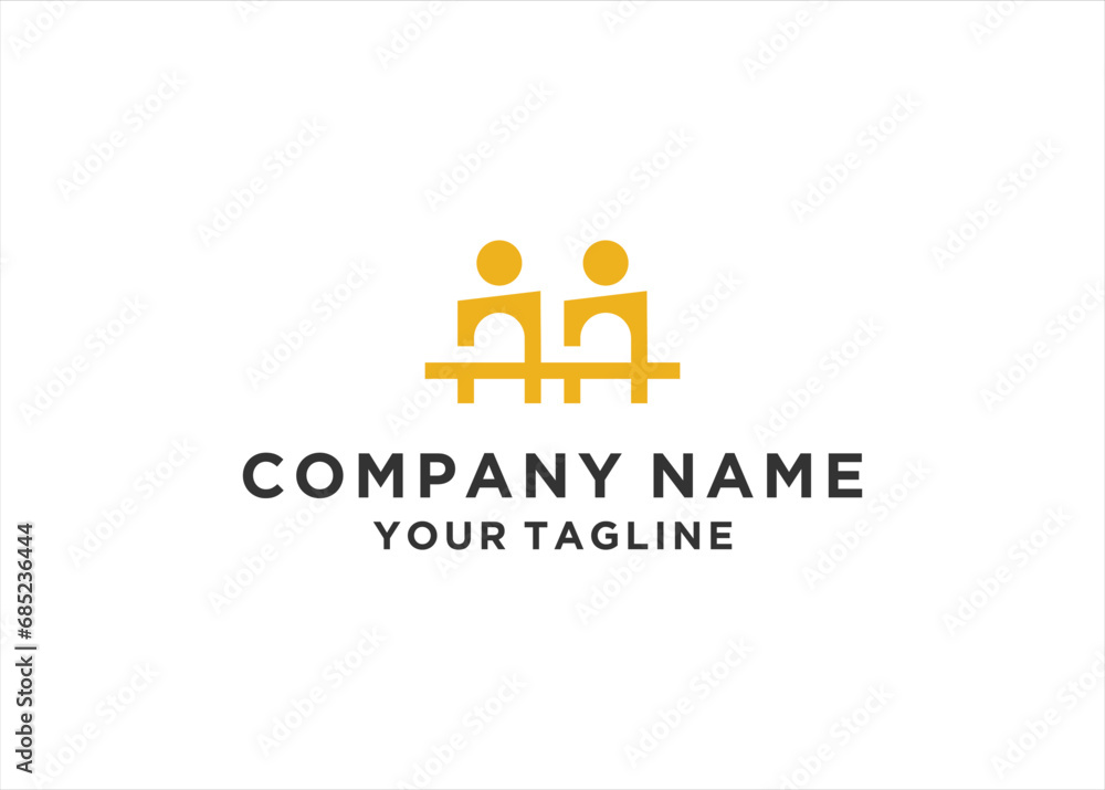 bridge people logo icon vector illustration bridge people logo icon vector illustration