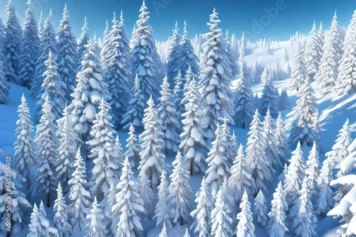 snow covered trees in winter