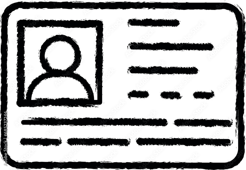 Obraz premium ID card, communication icon grunge style vector