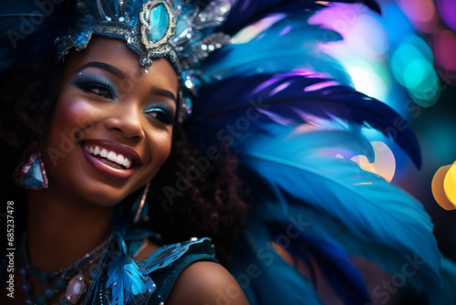 Brazilians playing, dancing and having fun at a Street Carnaval celebration