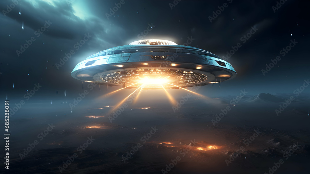 The Interstellar Express is an advanced UFO that travels through space,AI The Interstellar Express is an advanced UFO that travels through space,AI
