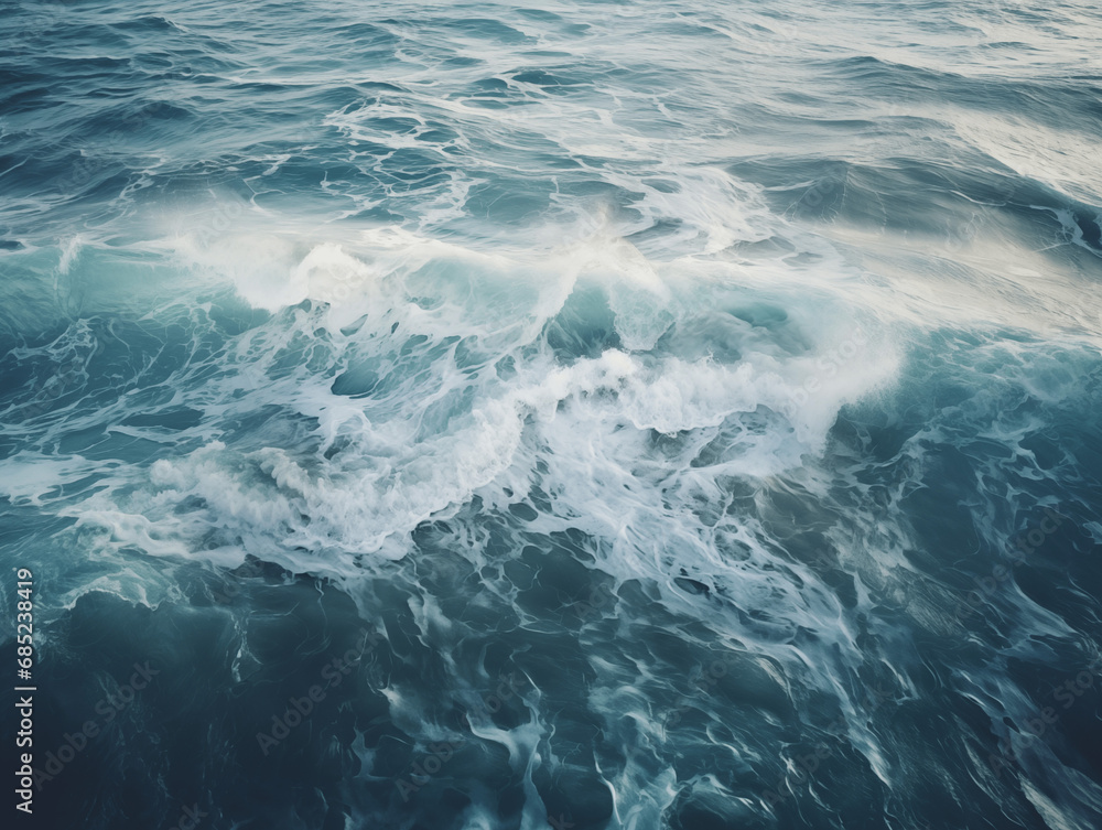 Beautiful and magnificent waves rise on the sea Beautiful and magnificent waves rise on the sea