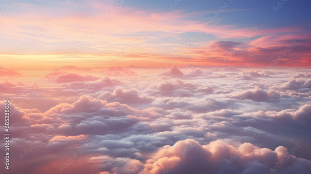 View of clouds from an airplane window,Generative Ai. View of clouds from an airplane window,Generative Ai.