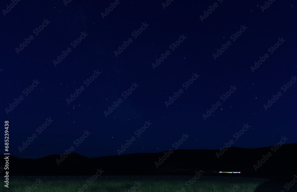 Starry sky in the Mongolian night