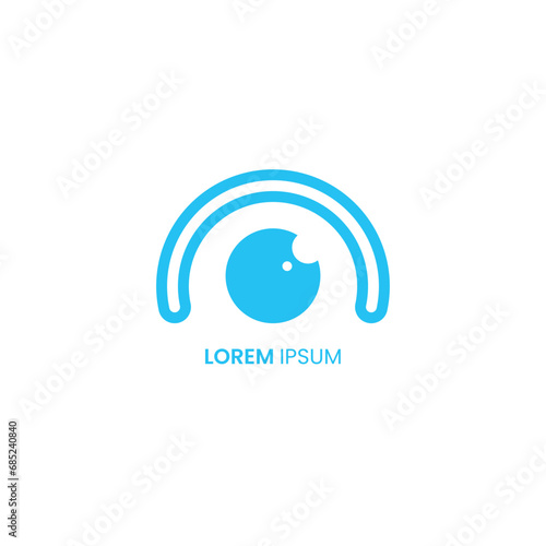  Eye symbol on a white background. Abstract vector logo design template. Ophthalmology logo