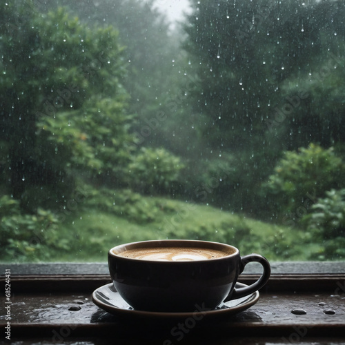 cup of coffee on a table © Neslihan