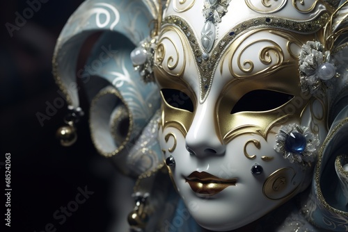 Elegant masquarade venetian mask. carnivale mask.