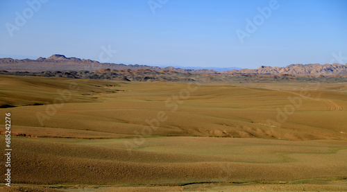 Landscape around Ikh Bogd Mountain in Mongolia