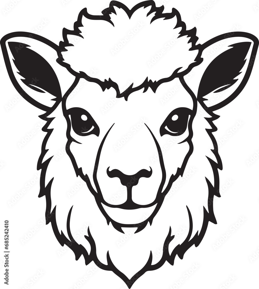 Obraz premium Alpaca Mascot Graphics