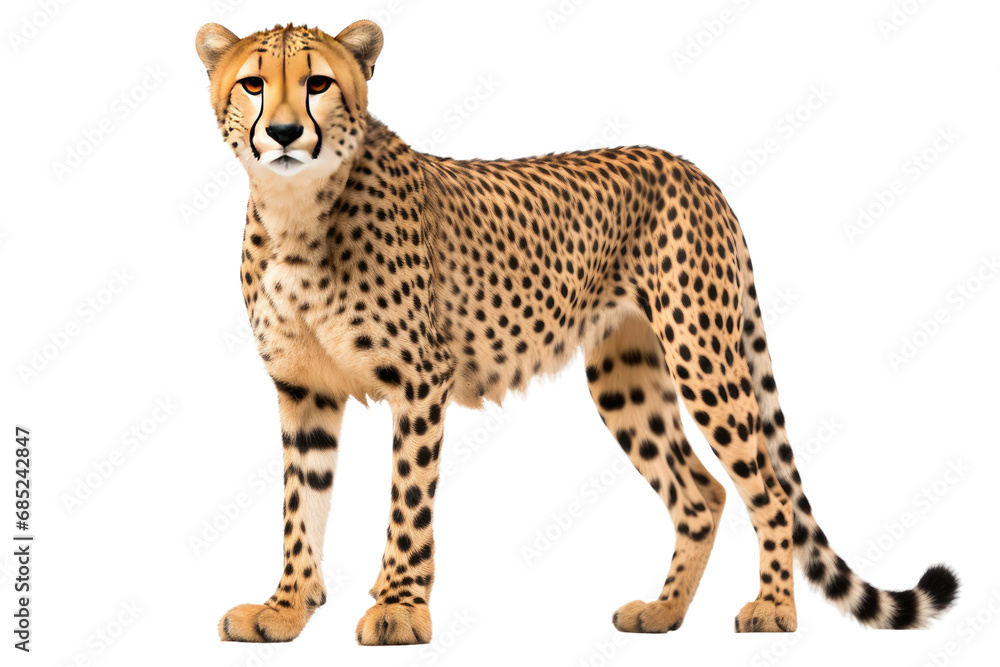 Cheetah Swift Predator on a White or Clear Surface PNG Transparent Background Cheetah Swift Predator on a White or Clear Surface PNG Transparent Background
