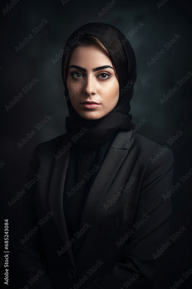 Portrait of a serious middle eastern businesswoman Portrait of a serious middle eastern businesswoman