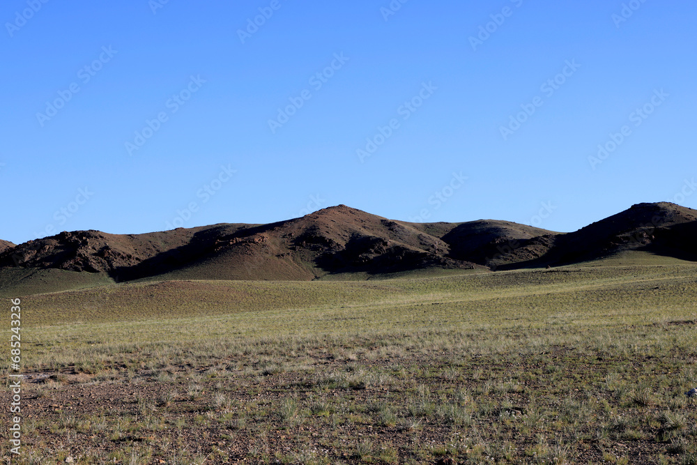 Landscape around Ikh Bogd Mountain in Mongolia