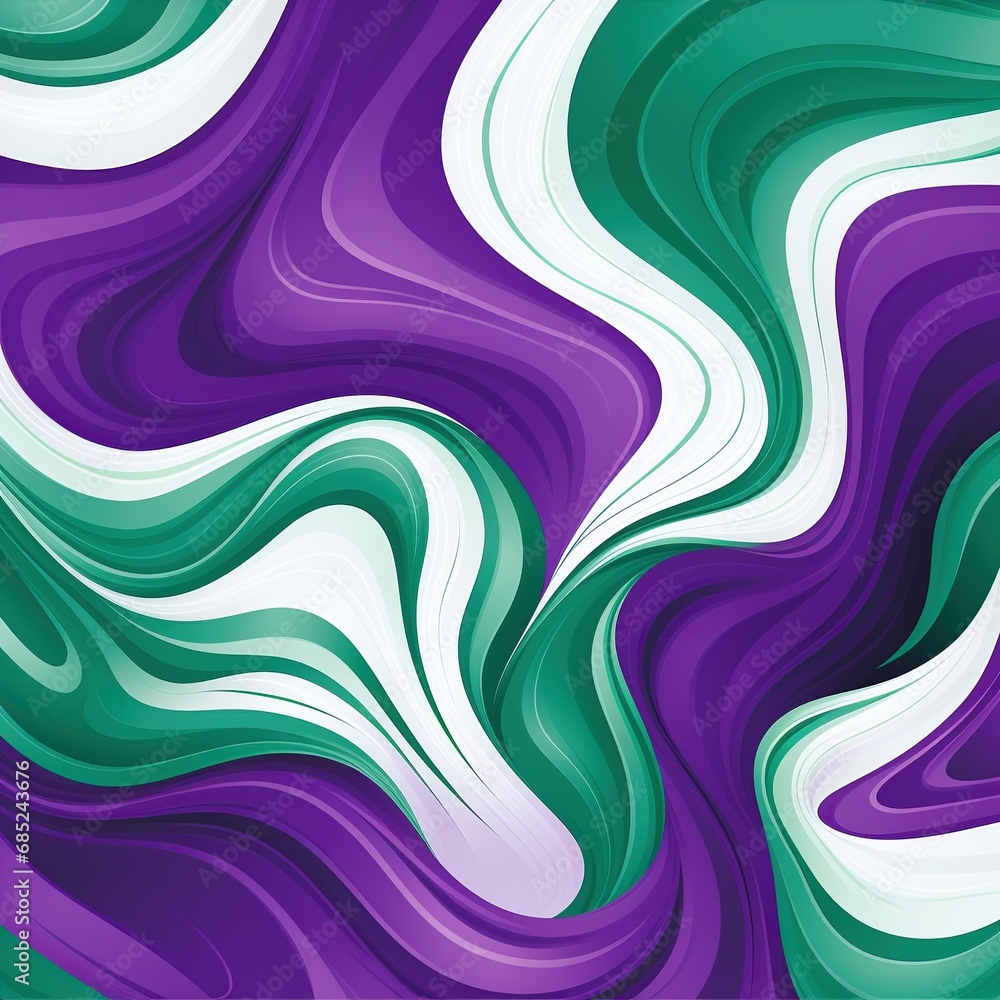 Light wavy texture, abstract digital background green purple white