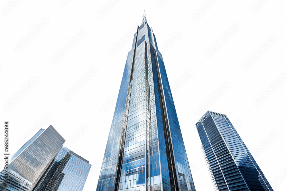 Fototapeta premium skyscraper, high-rise building isolated white background