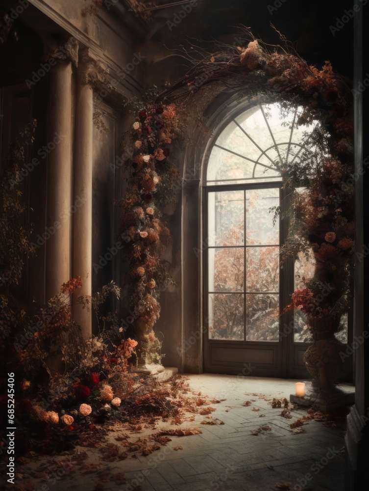 Fototapeta premium maternity flower backdrop