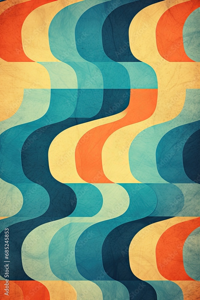 Retro colors abstract vertical wavy pattern grainy texture background Retro colors abstract vertical wavy pattern grainy texture background
