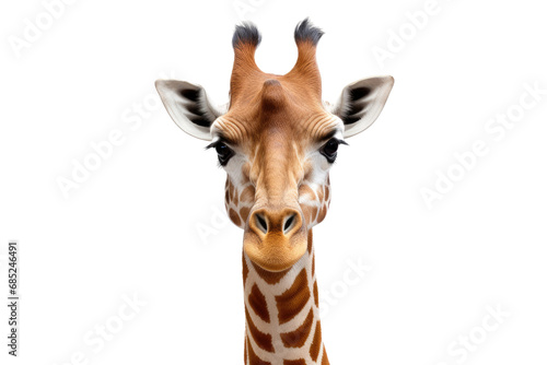 Giraffe Towering Marvel on a White or Clear Surface PNG Transparent Background