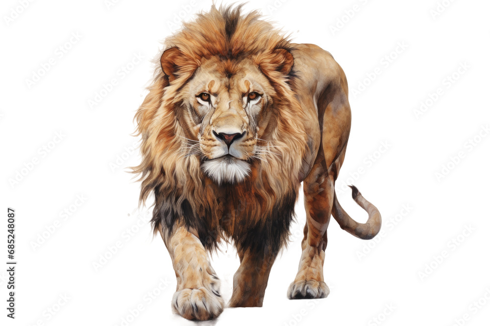 Lion Savanna Sovereign on a White or Clear Surface PNG Transparent Background