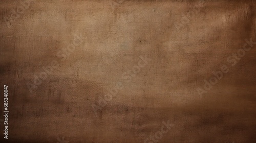 dirty brown khaki abstract vintage background for design. Fabric cloth canvas texture. Color gradient, ombre. Rough, grain. Matte, shimmer, generative AI photo