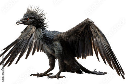 Microraptor Agile Avian Hunter on a White or Clear Surface PNG Transparent Background © Usama