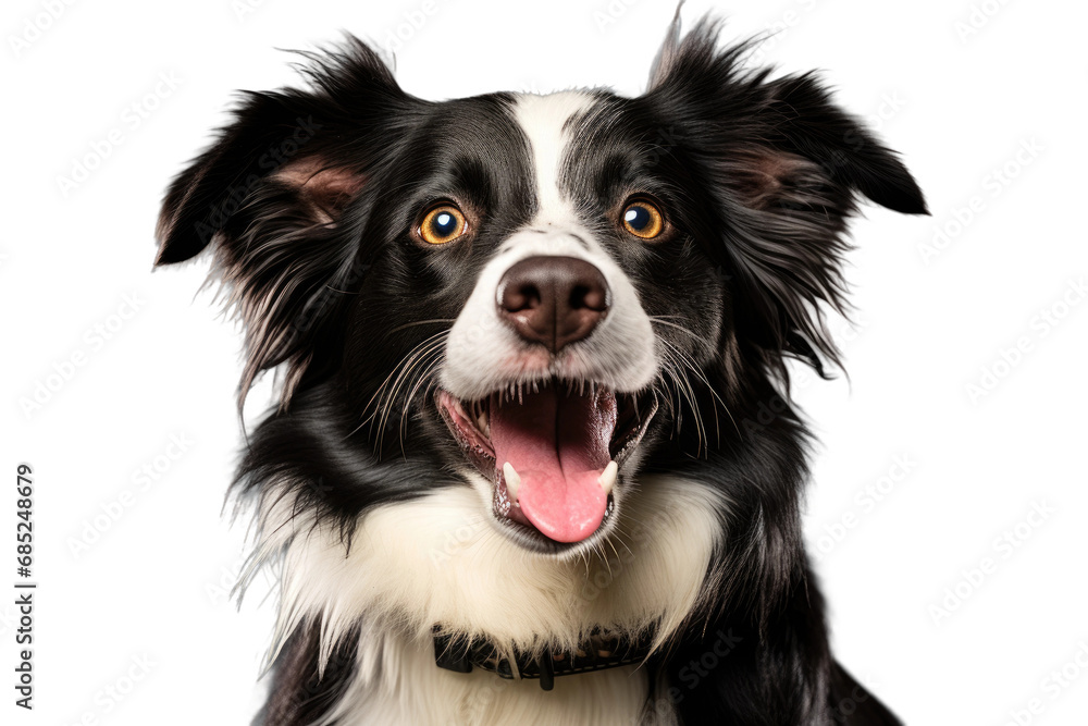 Dog with Tongue Sticking Out Happy Pooch on a White or Clear Surface PNG Transparent Background