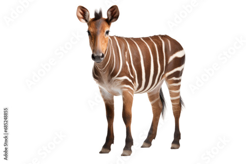 Okapi Forest Giraffe on a White or Clear Surface PNG Transparent Background
