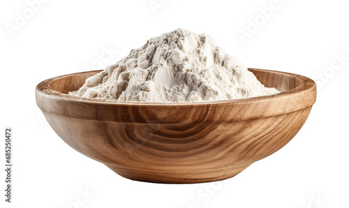 bowl of flour isolated on transparent background photo