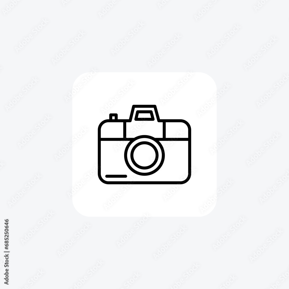 Camera, Photography line icon, outline icon, pixel perfect icon Camera, Photography line icon, outline icon, pixel perfect icon