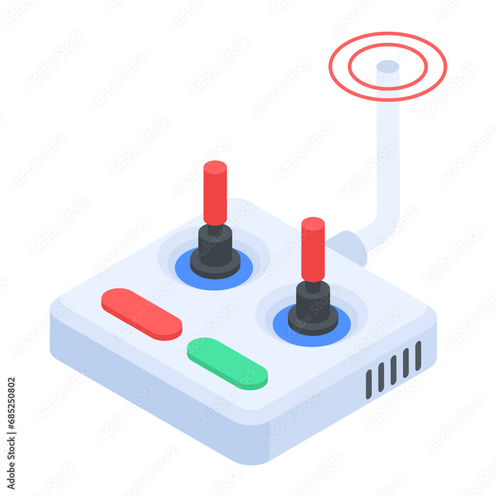 Check out handy isometric icon of a drone controller Check out handy isometric icon of a drone controller