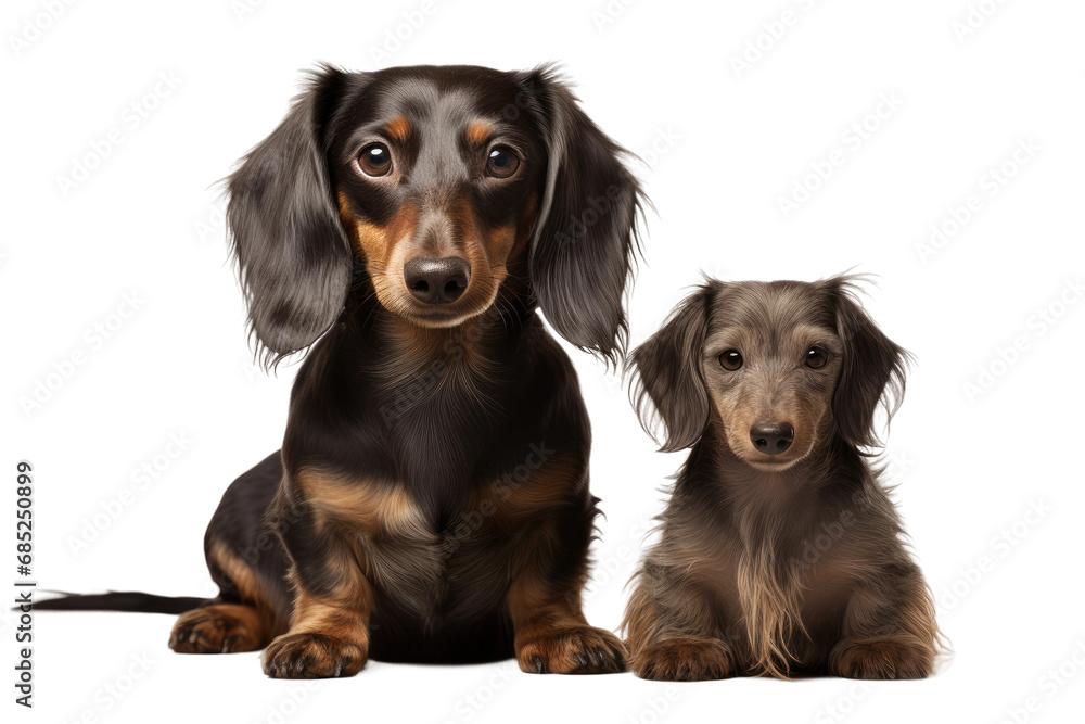 Dachshund Curious Companion on a White or Clear Surface PNG Transparent Background