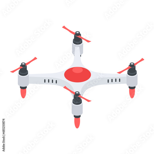 Drone Technology Isometric Icon