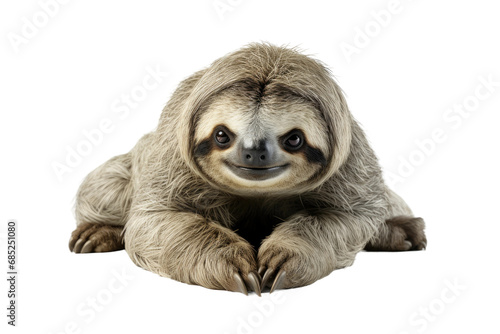 Sloth Deliberate Languid Mammal on a White or Clear Surface PNG Transparent Background photo