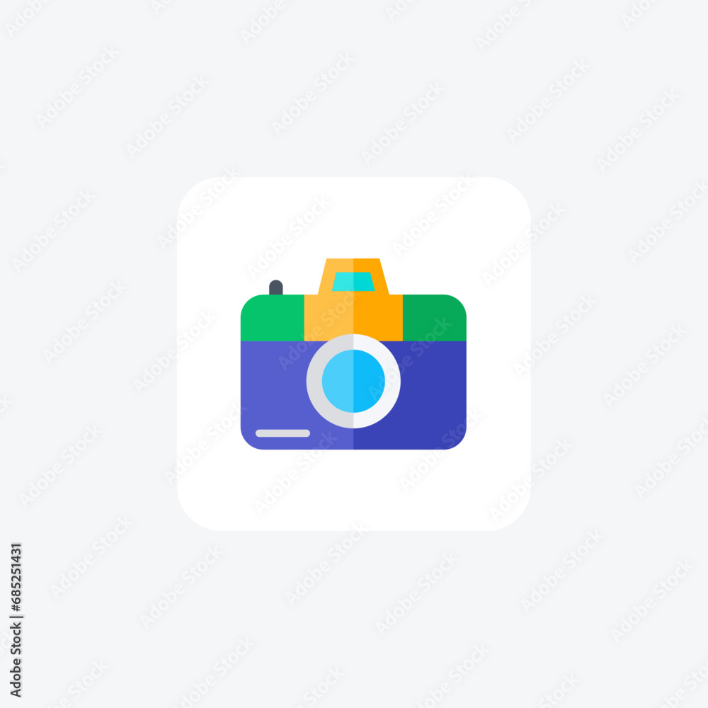 Camera, Photography flat color icon, pixel perfect icon Camera, Photography flat color icon, pixel perfect icon