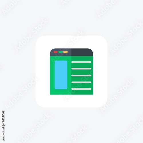 User Experience, UX Design, flat color icon, pixel perfect icon