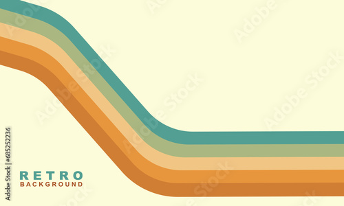 Retro Background Groovy 60s 70s Poster. Rainbow pastels swirl twisting colorful background.