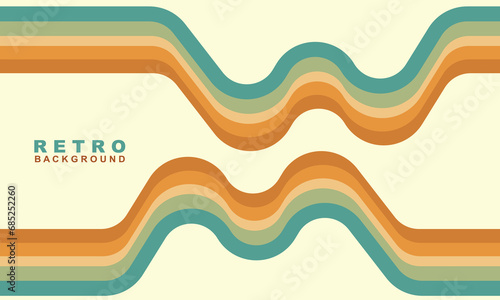 Retro Background Groovy 60s 70s Poster. Rainbow pastels swirl twisting colorful background.