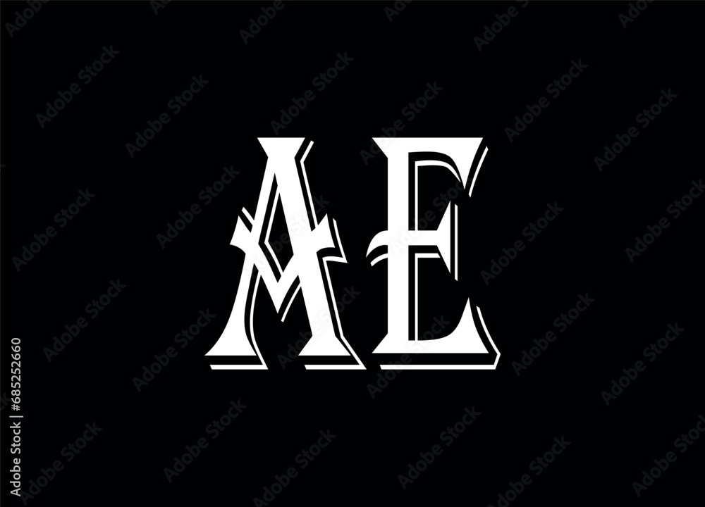 AE letter logo ,vector logo ,monogram logo design AE letter logo ,vector logo ,monogram logo design