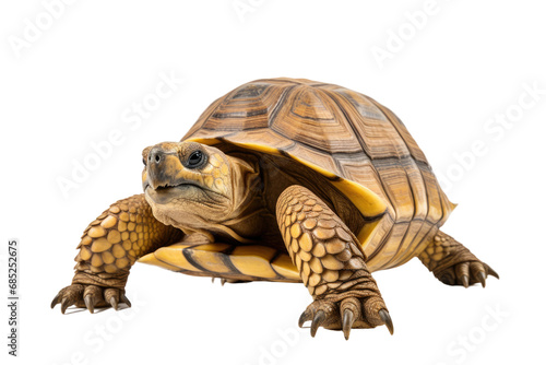 Tortoise Ancient Armored Creature on a White or Clear Surface PNG Transparent Background
