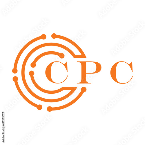 CPC letter design. CPC letter technology logo design on white background. CPC Monogram logo design for entrepreneur and business