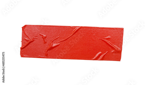 A piece of general purpose vinyl red tape isolated on white 