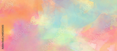 Colorful hand painted washed and splashes of soft watercolor, Color splashing on paper with watercolor splashes, Beautiful and colorful soft watercolor background, watercolor vector illustration.