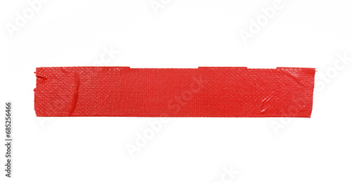 A piece of general purpose vinyl red tape isolated on white  photo