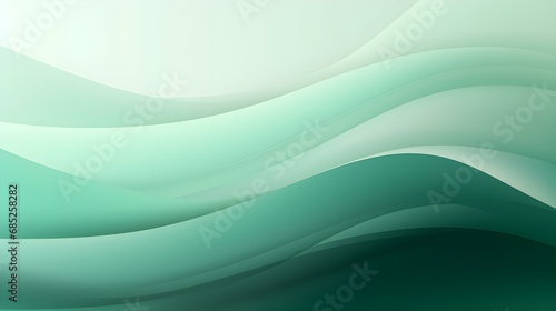 Gradient Background in dark green and white Colors. Elegant Display Wallpaper with soft Waves