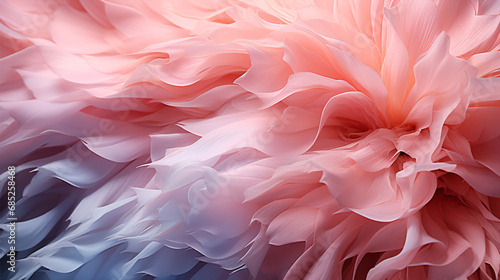 An abstract pink texture background is dramatically detailed in an incredibly close shot. © ckybe